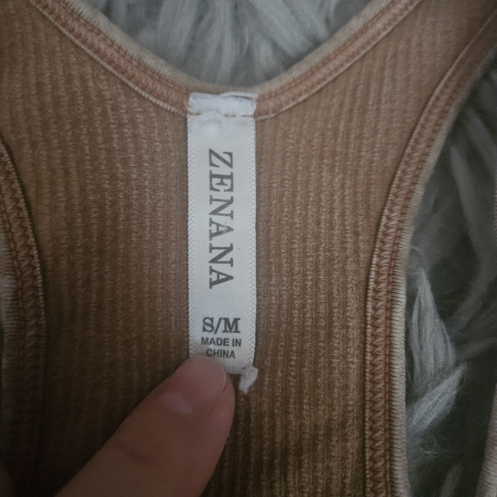 Zenana Ribbed Racerback Tank Top - Picture 3 of 4